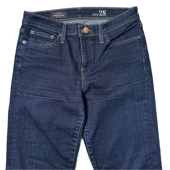 J. Crew Vintage Cropped Dark Wash Jeans in Size 28 - Picture 5 of 10